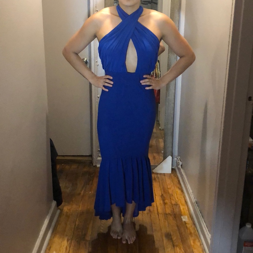 Long royal blue dress